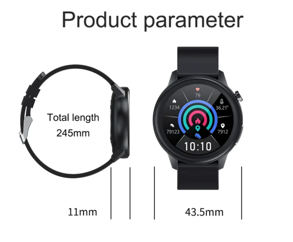 Montre connectée E80 pour hommes et femmes, étanche, compatible avec les téléphones Android et iOS, avec appels sans fil – Image 4