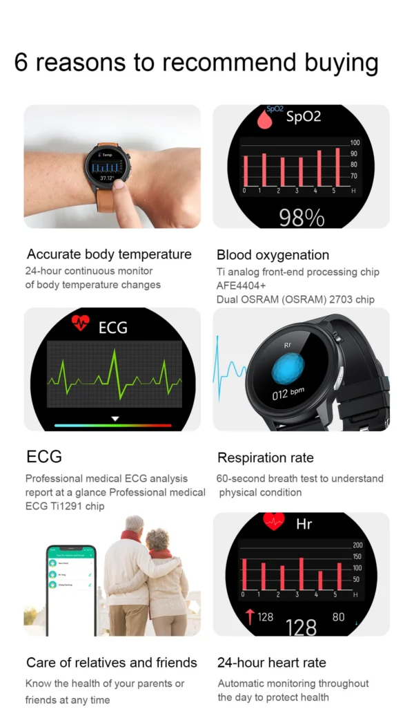 Montre connectée E80 pour hommes et femmes, étanche, compatible avec les téléphones Android et iOS, avec appels sans fil – Image 3